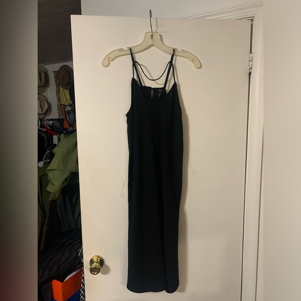 ⭐️H&M Black Dress w/ Mesh Cut Out Front 2 NWOT